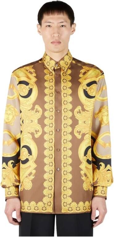 Versace Overhemd Geel Heren