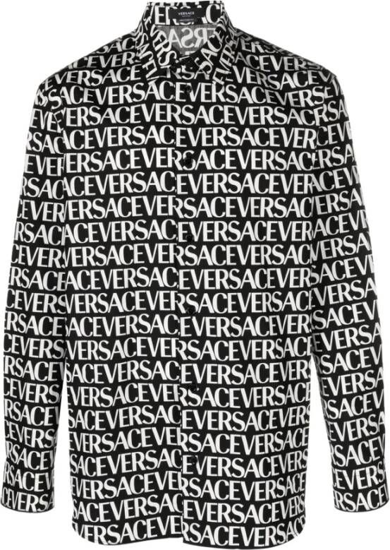 Versace Overhemd Zwart Heren