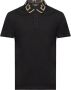 Versace Grieks Motief Geborduurde Katoenen Polo Black Heren - Thumbnail 3