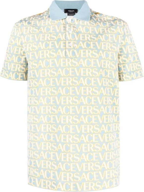 Versace Polo Shirts Blauw Heren
