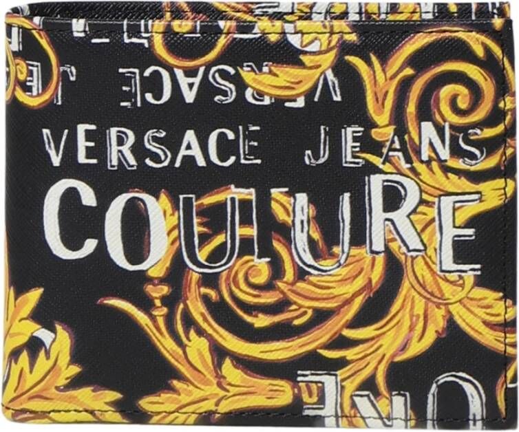 Versace Jeans Couture Stijlvolle Herenportemonnee Black Heren
