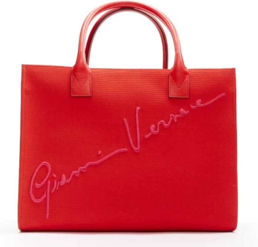 Versace Pre-owned Canvas handbags Rood Dames