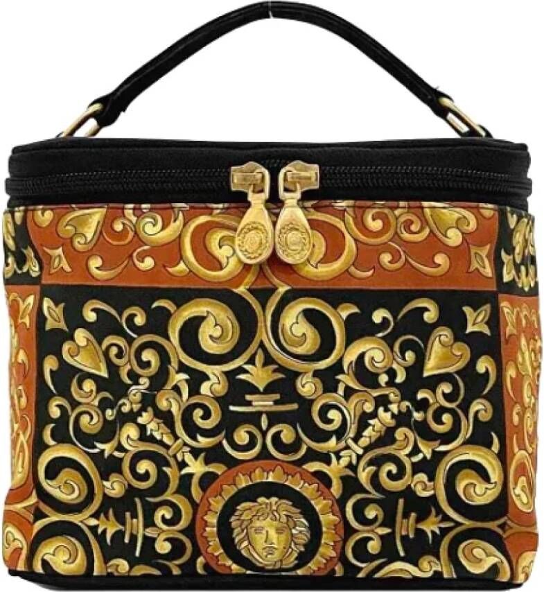 Versace Pre-owned Canvas handbags Zwart Dames