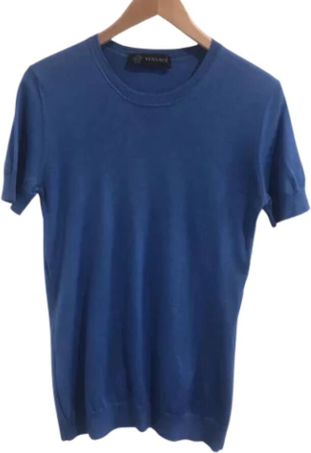 Versace Pre-owned Cashmere tops Blauw Dames