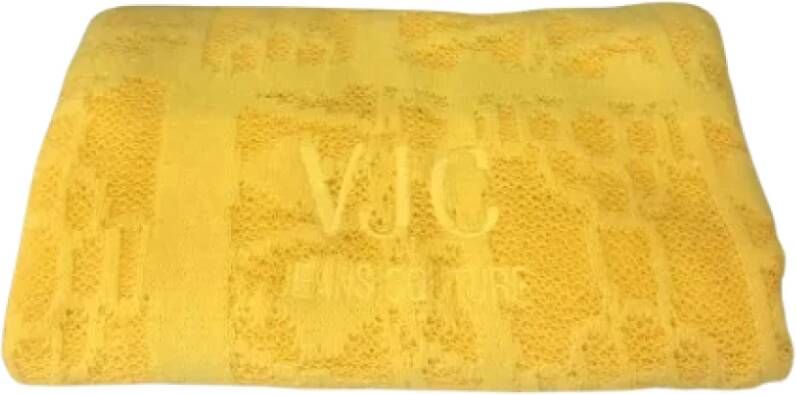 Versace Pre-owned Cotton scarves Yellow Dames