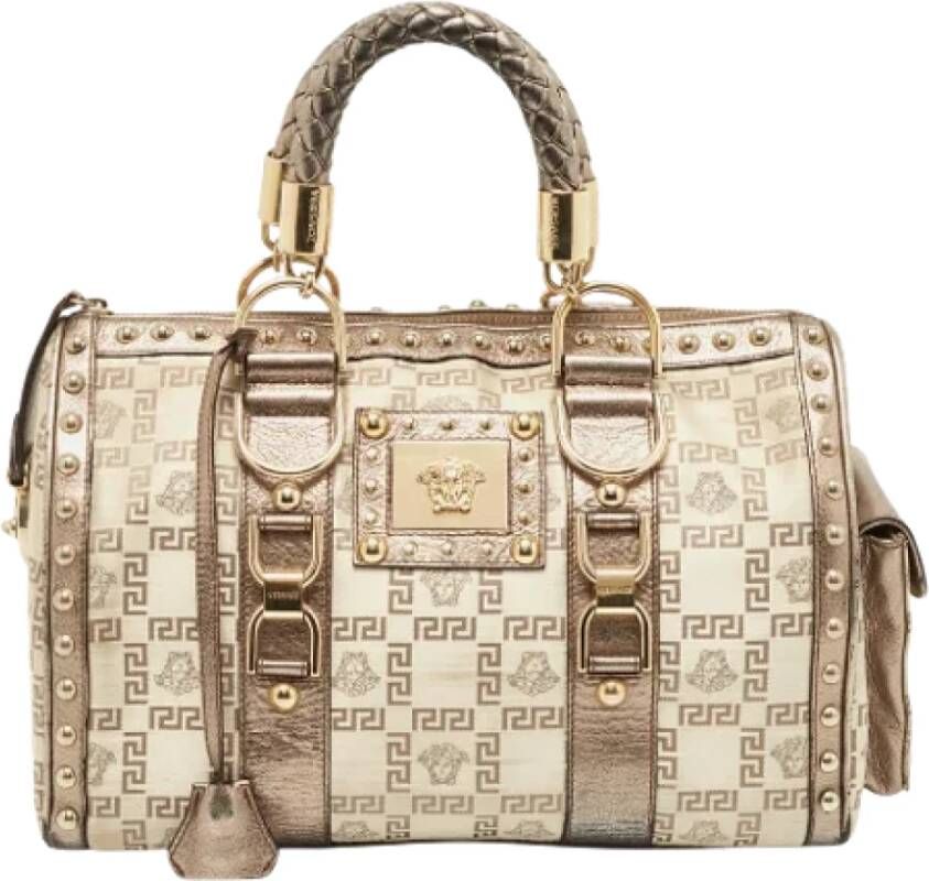 Versace Pre-owned Fabric handbags Beige Dames