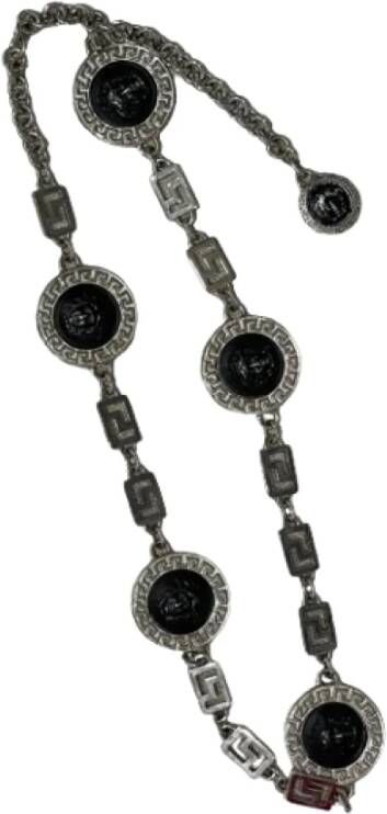 Versace Pre-owned Leather belts Zwart Dames