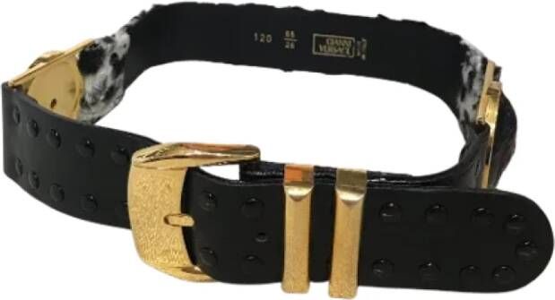 Versace Pre-owned Leather belts Zwart Dames