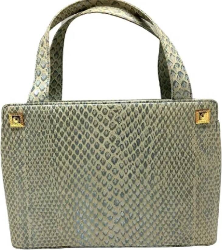 Versace Pre-owned Leather handbags Grijs Dames