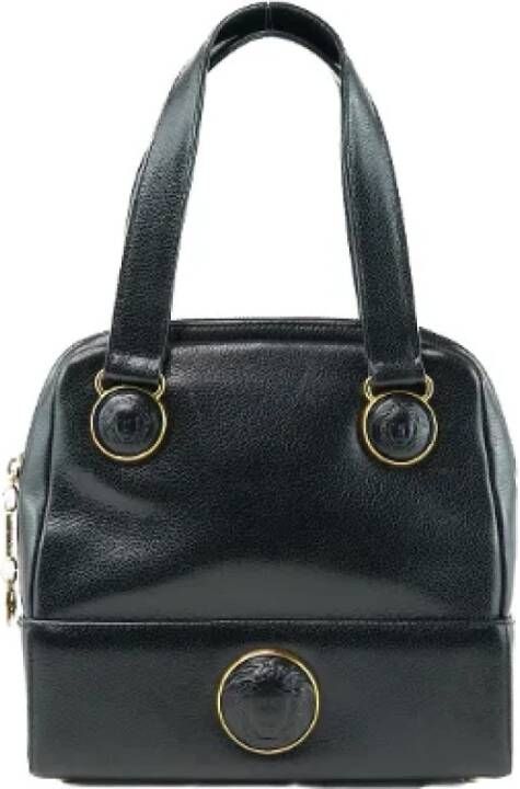 Versace Pre-owned Leather handbags Zwart Dames