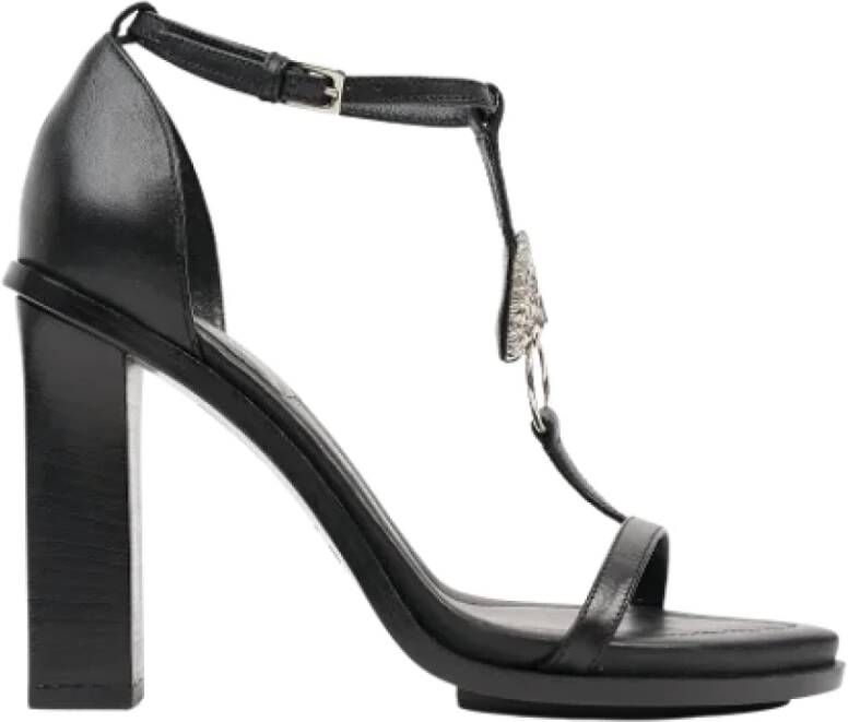 Versace Pre-owned Leather heels Zwart Dames