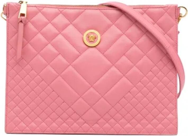 Versace Pre-owned Leather shoulder-bags Roze Dames