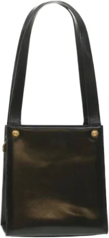 Versace Pre-owned Leather shoulder-bags Zwart Dames