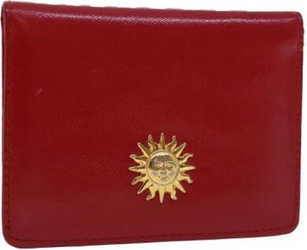 Versace Pre-owned Leather wallets Rood Dames