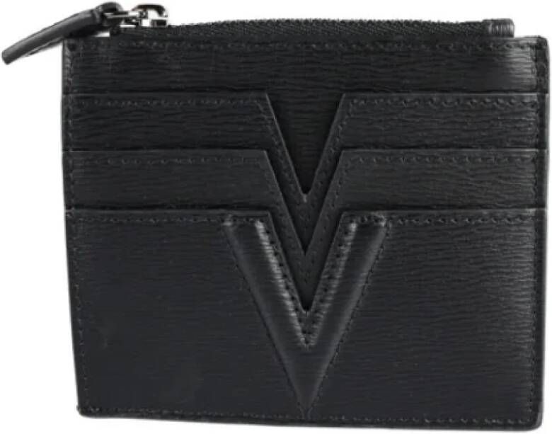 Versace Pre-owned Leather wallets Zwart Dames