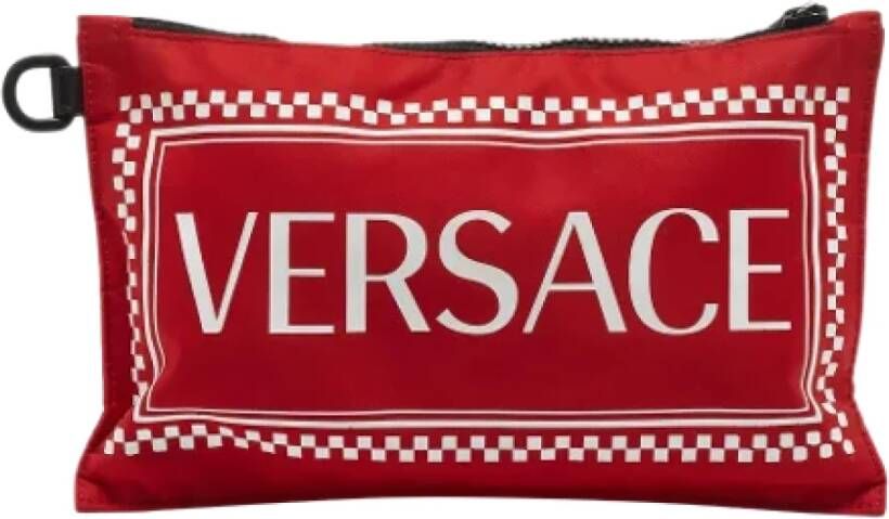 Versace Pre-owned Nylon pouches Rood Dames