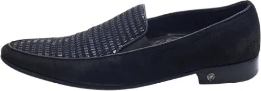 Versace Pre-owned Platte schoenen Zwart Heren