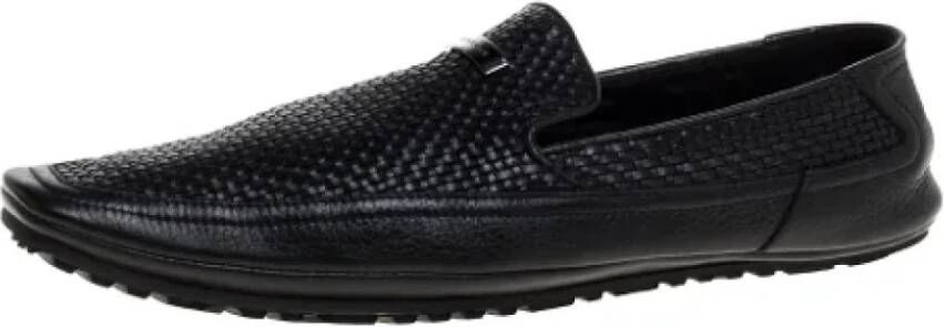 Versace Pre-owned Platte schoenen Zwart Heren