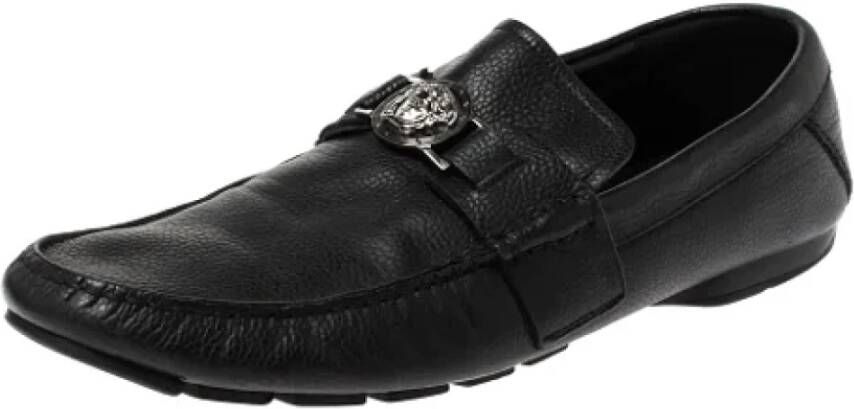 Versace Pre-owned Platte schoenen Zwart Heren
