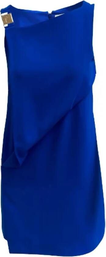Versace Pre-owned Polyester dresses Blauw Dames