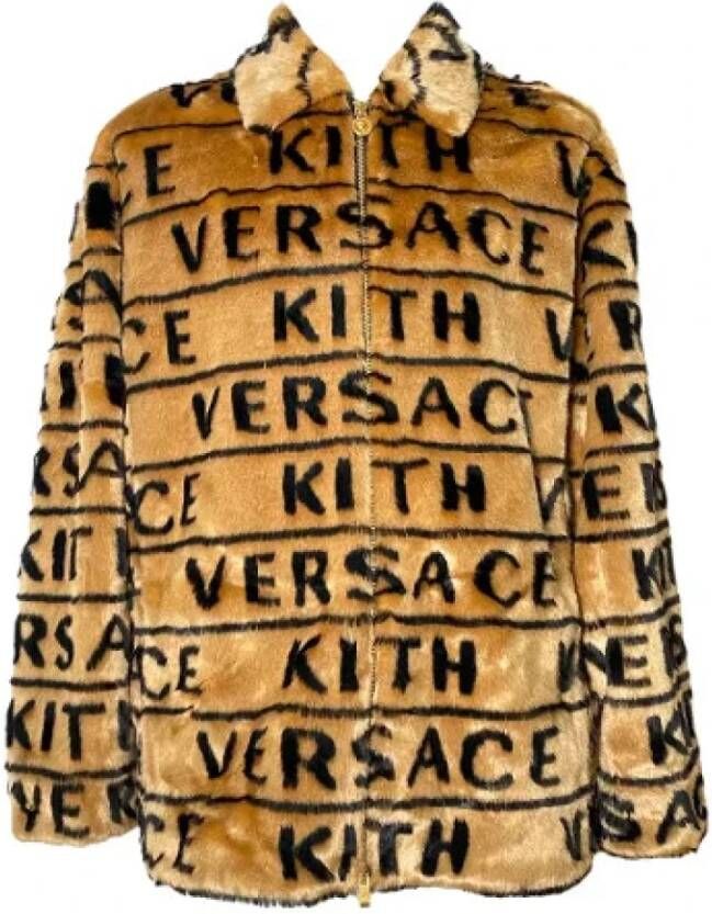 Versace Pre-owned Pratilled stof bovenkleding Bruin Dames