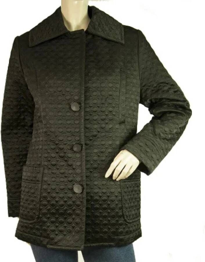 Versace Pre-owned Pre-eigenaarpolyesterouterwear Groen Dames
