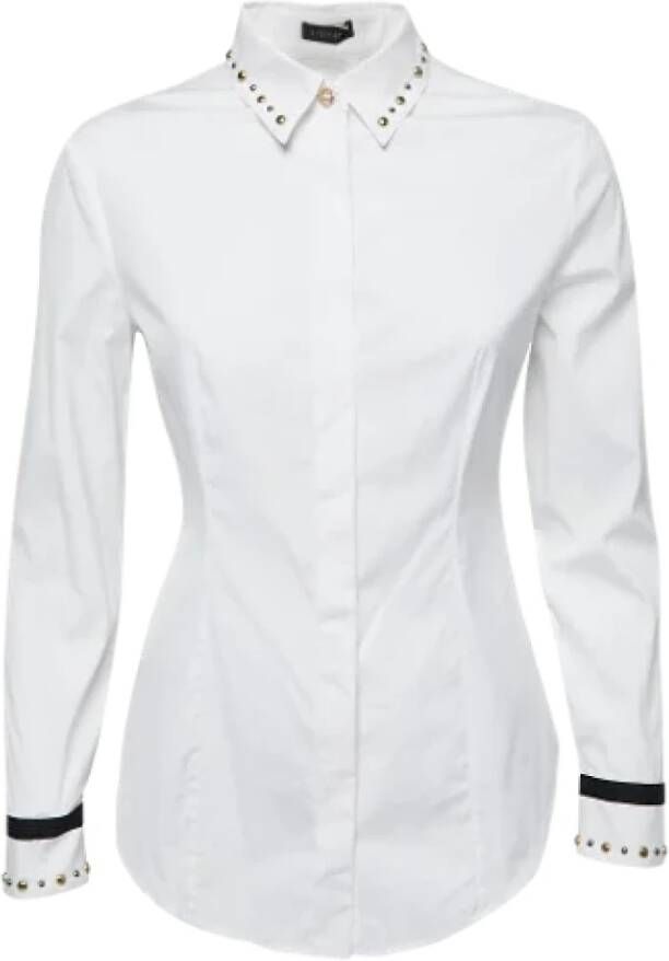 Versace Pre-owned Pre-owned Cotton tops Wit Dames