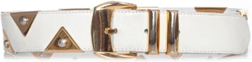 Versace Pre-owned Leather belts White Dames