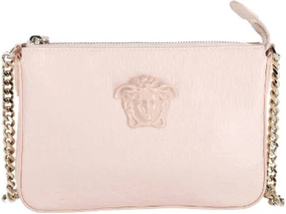 Versace Pre-owned Leather crossbody-bags Roze Dames