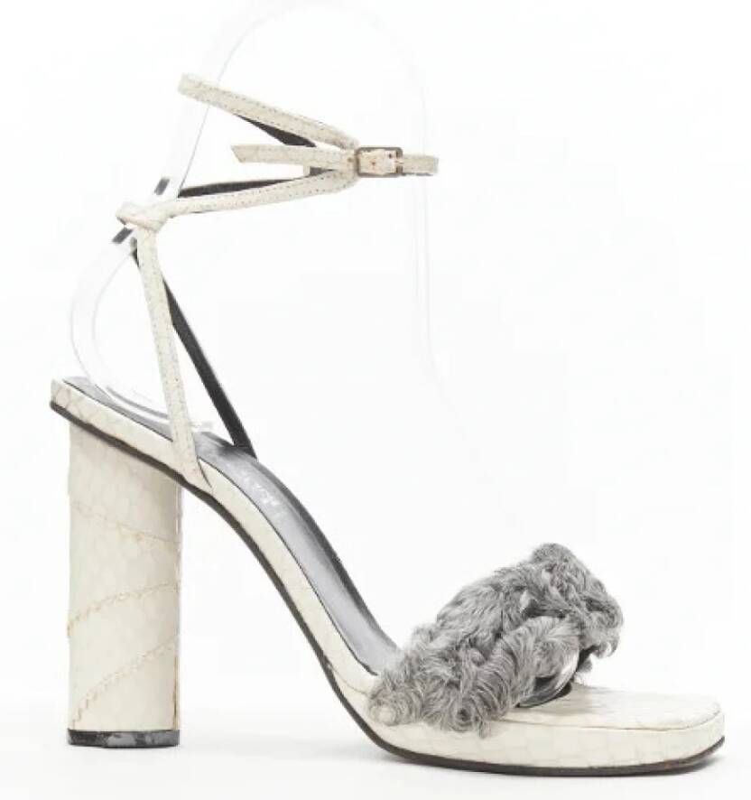 Versace Pre-owned Pre-owned Leather heels Wit Dames