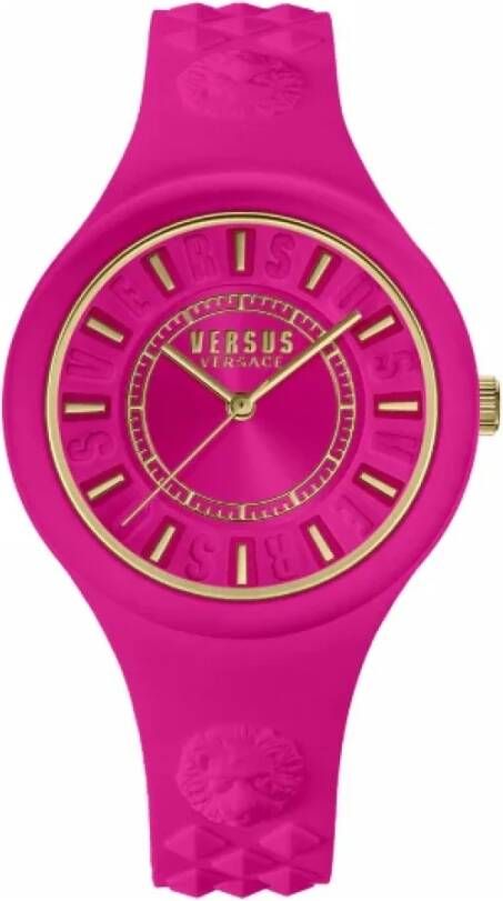 Versace Pre-owned Pre-owned Leather watches Roze Dames