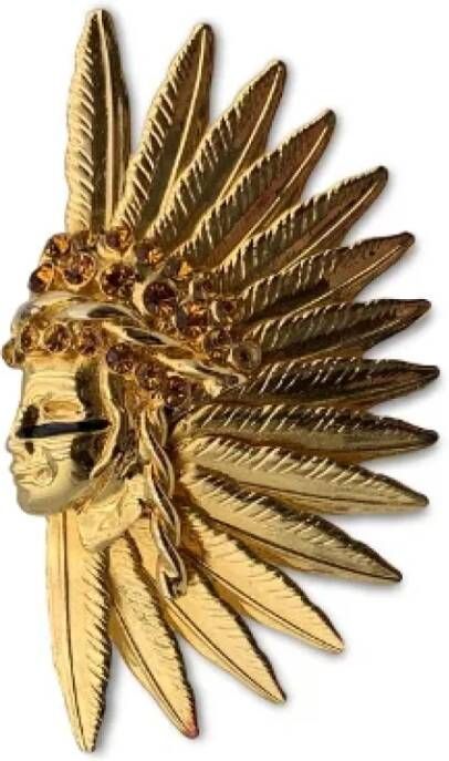Versace Pre-owned Metal rings Yellow Dames