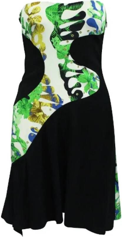 Versace Pre-owned Silk dresses Groen Dames