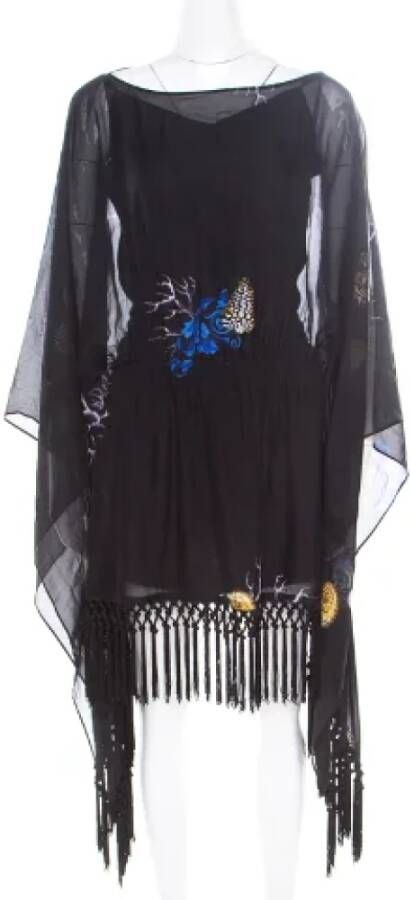 Versace Pre-owned Silk dresses Zwart Dames