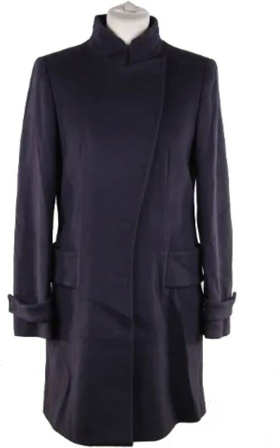 Versace Pre-owned Wool outerwear Blauw Dames