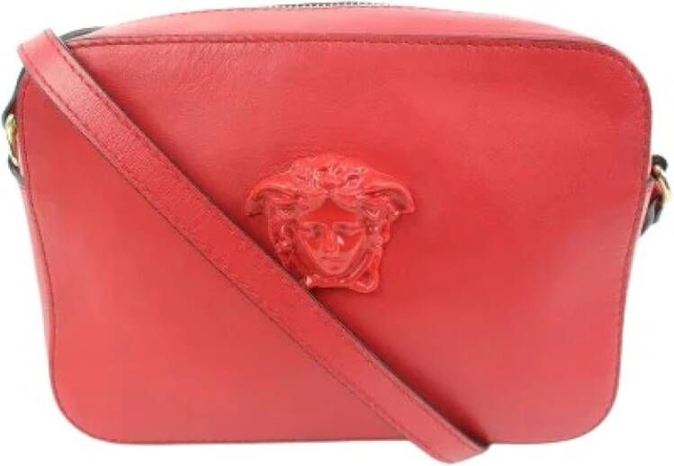 Versace Pre-owned Voldoende lederen crossbody-bags Rood Dames