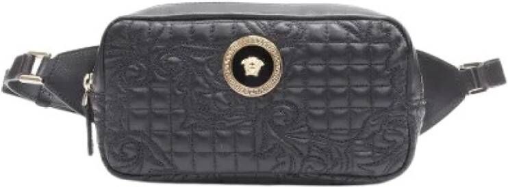 Versace Pre-owned Voldoende lederen crossbody-bags Zwart Dames