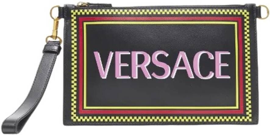 Versace Pre-owned Voldoende lederen crossbody-bags Zwart Dames