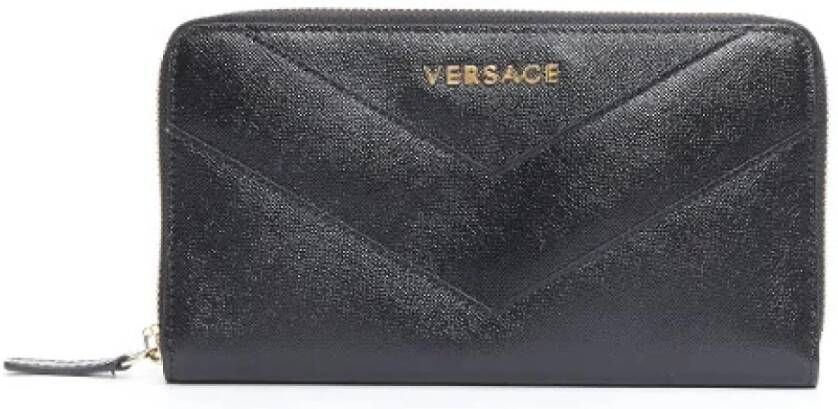 Versace Pre-owned Voldoende lederen portefeuilles Zwart Dames