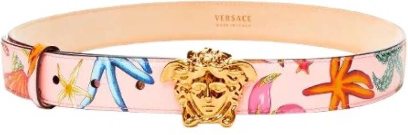 Versace Pre-owned Voldoende lederen riemen Roze Dames