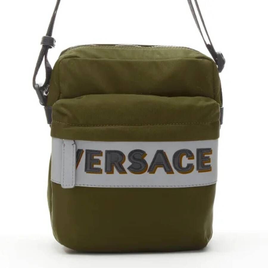 Versace Pre-owned Voldoende nylon crossbody-bags Groen Dames
