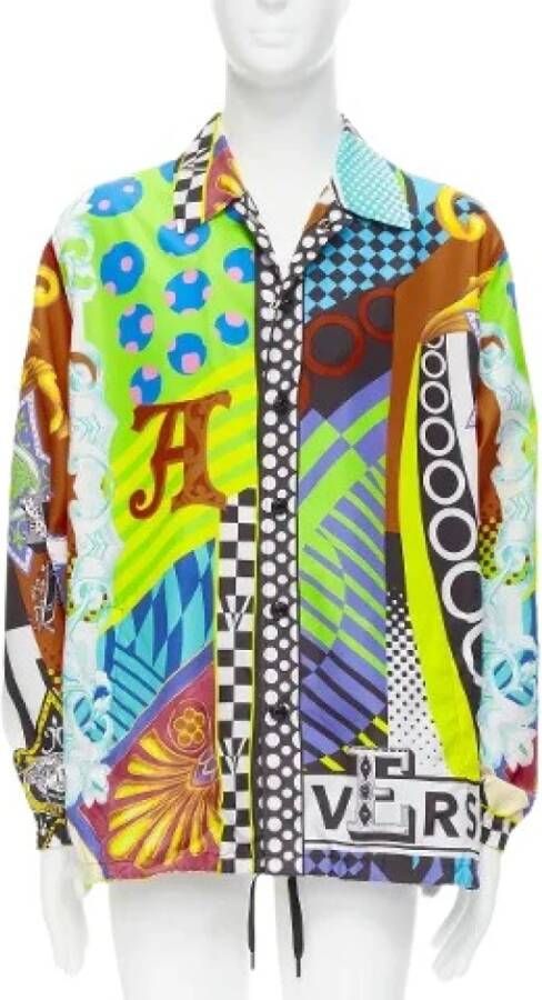 Versace Pre-owned Voldoende nylon tops Blauw Dames