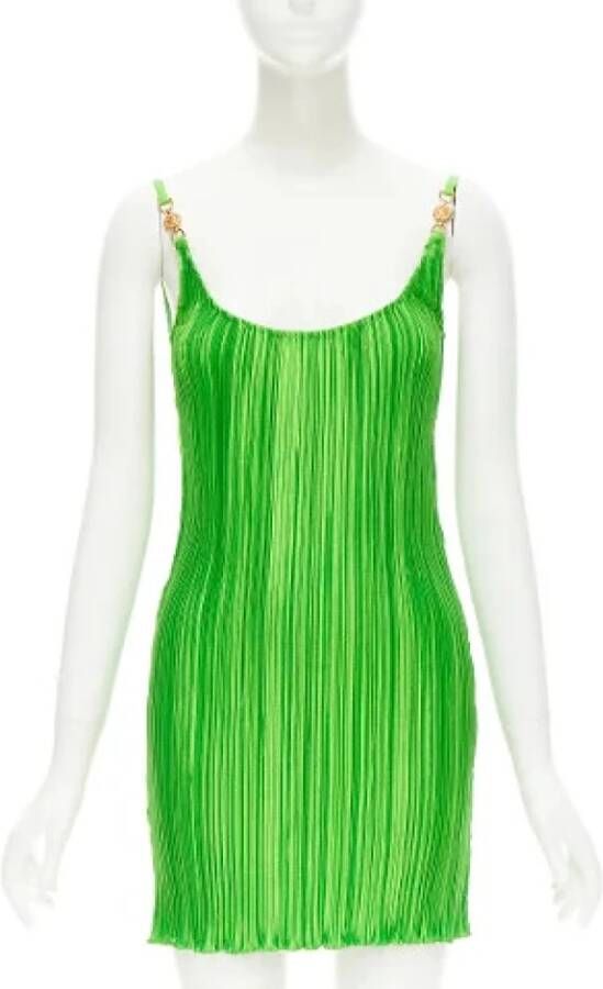 Versace Pre-owned Voldoende polyester jurken Groen Dames