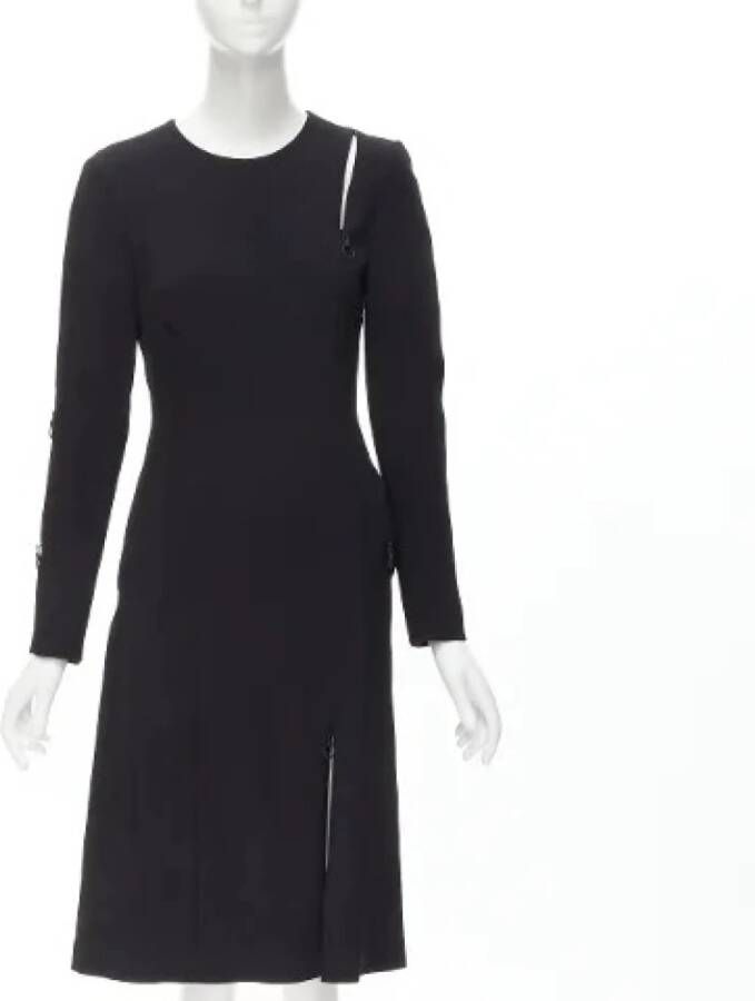 Versace Pre-owned Voldoende wollen jurken Zwart Dames