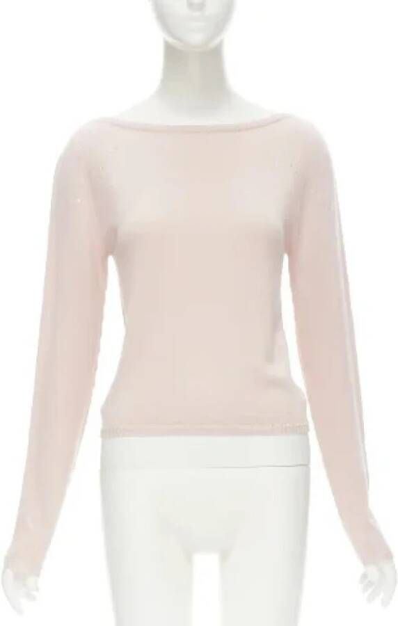 Versace Pre-owned Voldoende wollen tops Roze Dames