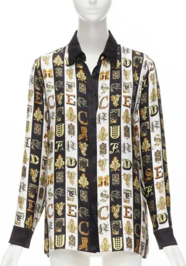 Versace Pre-owned Voldoende zijden tops Yellow Dames