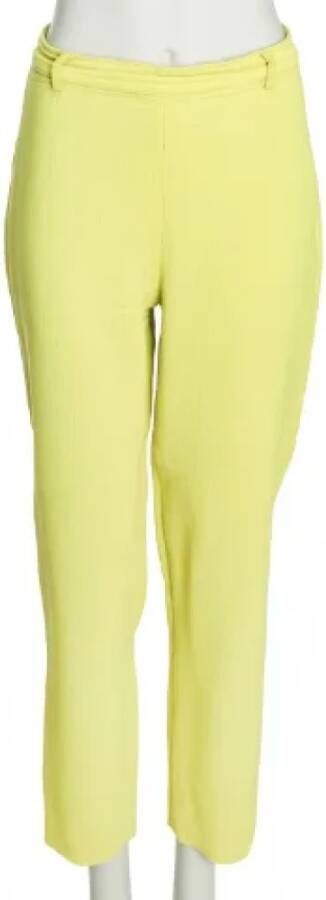Versace Pre-owned Wool bottoms Yellow Dames