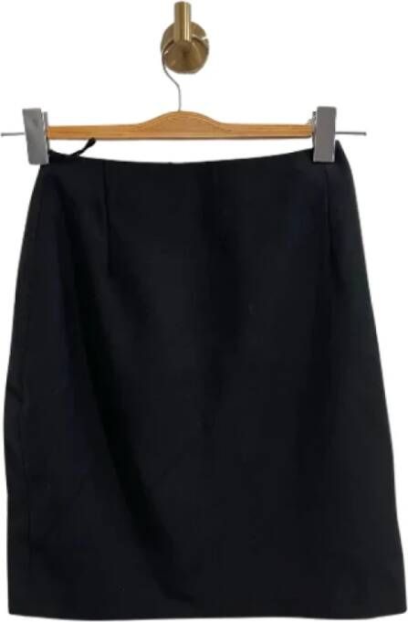 Versace Pre-owned Wool bottoms Zwart Dames