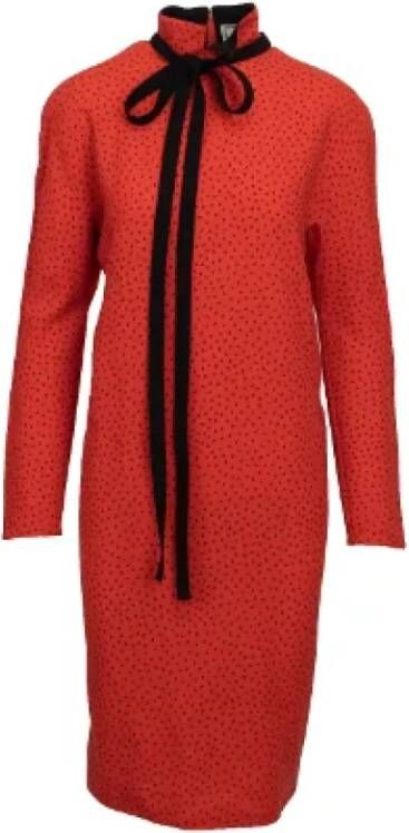 Versace Pre-owned Wool dresses Rood Dames