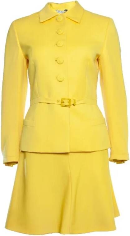 Versace Pre-owned Wool tops Yellow Dames